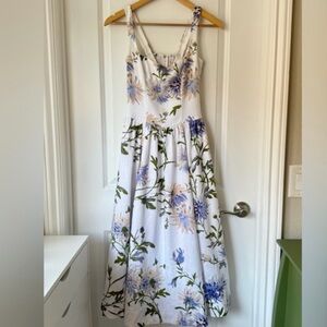 Reformation Janu Linen Dress In Serenity, brand new, never worn, no flaws.